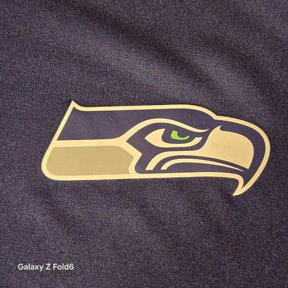 Navy and grey Seattle Seahawks polo shirt size XL - Picture 2 of 8